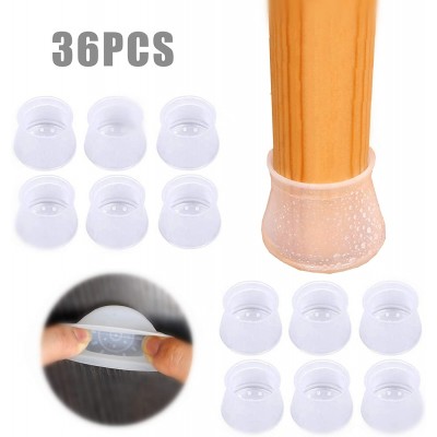 36 PCS Antislip Round & Square Chair Leg Elastic Silicone Furniture Chair Leg Protection Cover