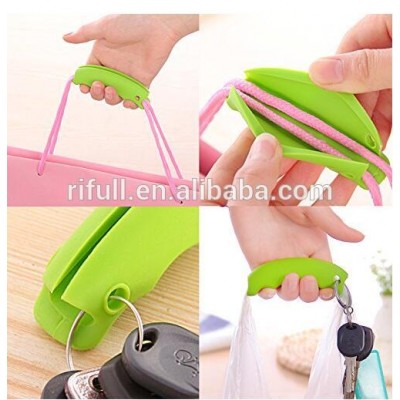 Assorted Colors Silicone Bag Grip Handles for Shopping Plastic Grocery Bag