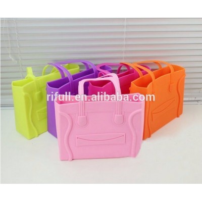 2015 Summer candy Color silicone ladies handbag for promotion